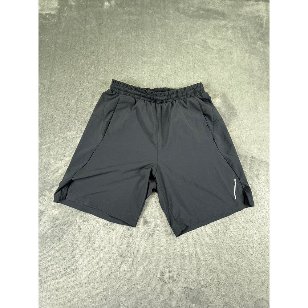 All in Motion Mens Black Athletic Running Shorts Pockets Size Small 7 Inseam